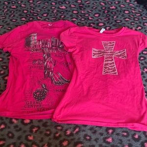 (BUNDLE) Stylish Pink Y2K shirts